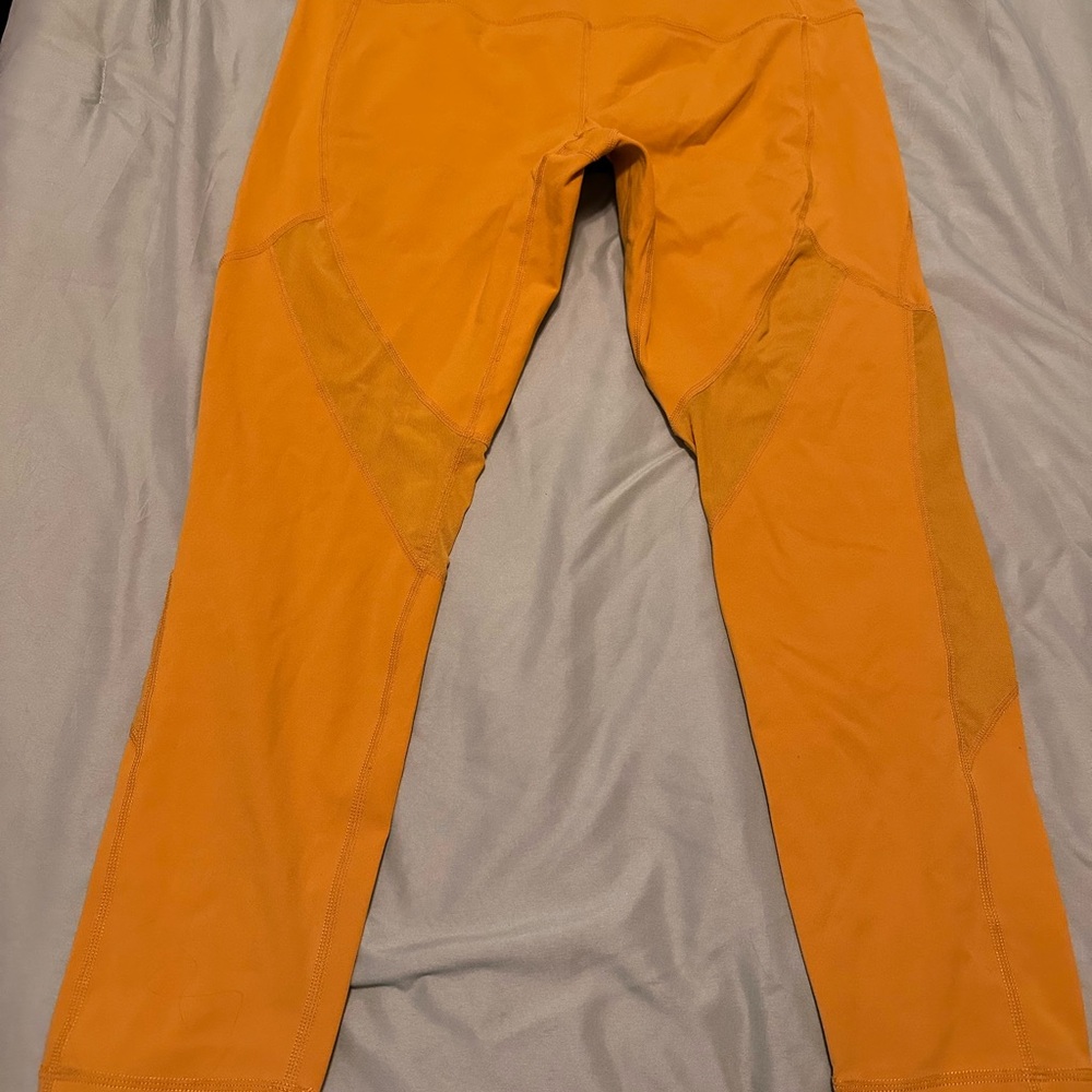 ZYIA UNIQUE Mustard Yellow Leggings with Mesh